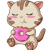 Gato comiendo Donuts🍩💞1🇵🇪Clásica 11