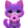 Gato comiendo Donuts🍩💞1🇵🇪Clásica 12