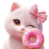 Gato comiendo Donuts🍩💞1🇵🇪Clásica 15