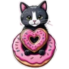 Gato comiendo Donuts🍩💞1🇵🇪Clásica 18