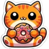 Gato comiendo Donuts🍩💞1🇵🇪Clásica 20