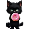 Gato comiendo Donuts🍩💞1🇵🇪Clásica 23