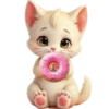 Gato comiendo Donuts🍩💞1🇵🇪Clásica 26
