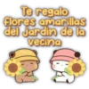 Te regalo flores amarillas del jardin de la vecina Persy