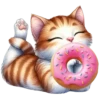 Gato comiendo Donuts🍩💞1🇵🇪Clásica 29