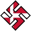 Swastika with black border 30