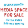 @STICKERSB2B MEDIA SPACE FOR SALE 47MLN USERS 546 MLN TRAFFIC