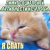 ЛИМИТ, СОЦИАЛЬНОЙ, АКТИВНОСТИ ИСЧЕРПАН Я СПАТЬ