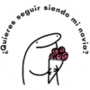seguir siendo ¿Quieres seg Mark Stickers mi novia?