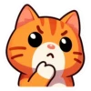 Orange Cute Cat by CutePics 22