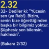 2 Bakara Suresi Meali 31-60 5