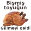 Bişmiş toyuğun Gülməyi gəldi