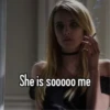 She is s00000 me