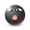 Black Face Emoji @TgSticker 9
