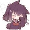 Black Sweetie Bunny @anime_stickerr 9