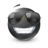 Black Face Emoji @TgSticker 10