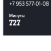 +7 953 577-01-08 Минуты 727