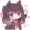 Black Sweetie Bunny @anime_stickerr 25