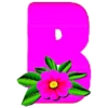 Розовый алфавит с цветком 🌺 6