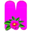Розовый алфавит с цветком 🌺 7