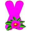 Розовый алфавит с цветком 🌺 9