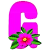 Розовый алфавит с цветком 🌺 13