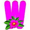 Розовый алфавит с цветком 🌺 15