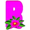 Розовый алфавит с цветком 🌺 16