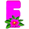 Розовый алфавит с цветком 🌺 19