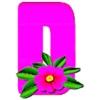 Розовый алфавит с цветком 🌺 21