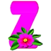 Розовый алфавит с цветком 🌺 22
