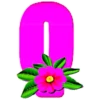 Розовый алфавит с цветком 🌺 23