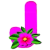Розовый алфавит с цветком 🌺 24