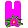 Розовый алфавит с цветком 🌺 27