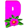 Розовый алфавит с цветком 🌺 28