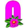 Розовый алфавит с цветком 🌺 29
