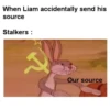 When Liam accidentally send his source Stalkers: Our source