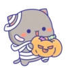 all @mochipeachcats stickers, Halloween 10