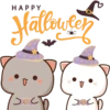all @mochipeachcats stickers, Halloween 20