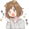 Dog girls sticker :: @line_stickers 17