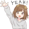 Dog girls sticker ENG :: @line_stickers 5