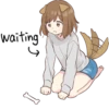 Dog girls sticker ENG :: @line_stickers 7