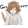 Dog girls sticker ENG :: @line_stickers 8