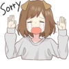 Dog girls sticker ENG :: @line_stickers 12