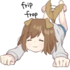 Dog girls sticker ENG :: @line_stickers 13