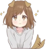 Dog girls sticker ENG :: @line_stickers 14