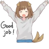 Dog girls sticker ENG :: @line_stickers 15