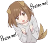 Dog girls sticker ENG :: @line_stickers 18
