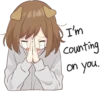 Dog girls sticker ENG :: @line_stickers 23