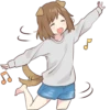 Dog girls sticker ENG :: @line_stickers 28